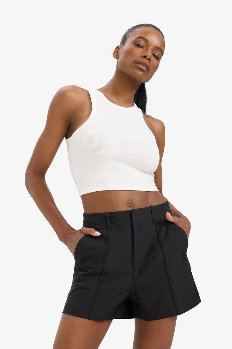 DeFacto Black Woman DeFactoFit Standard Fit Woven Shorts Casual - Image 5